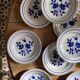 Set of 10 vintage dessert plates Moulin des Loups