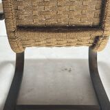 Cantilever wicker cord chair, 1930s