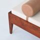 Scandinavian daybed in teak, wool and leather Denmark 1960