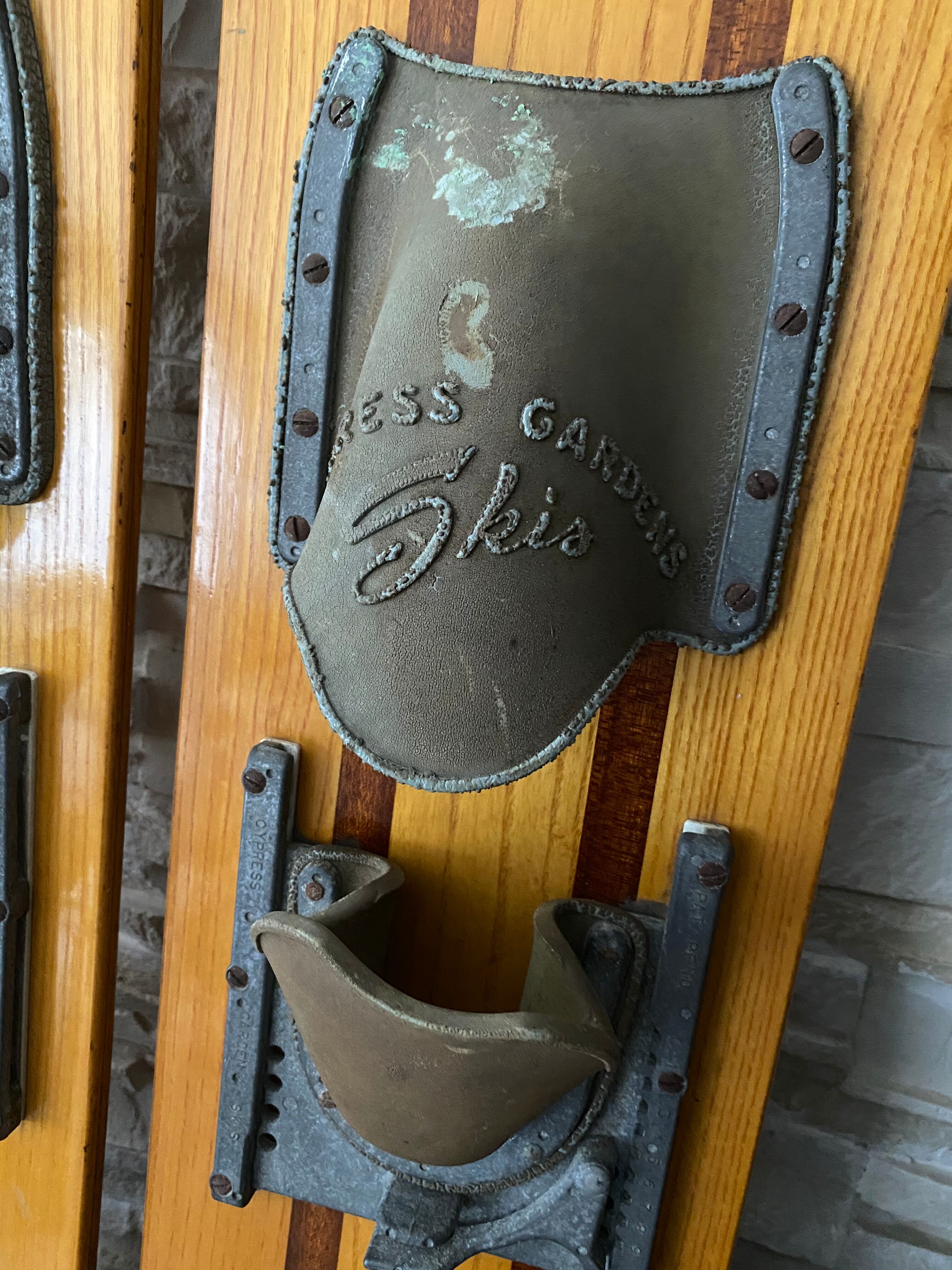 Wooden water ski pair