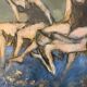 Tableau personnages à la piscine, XXe