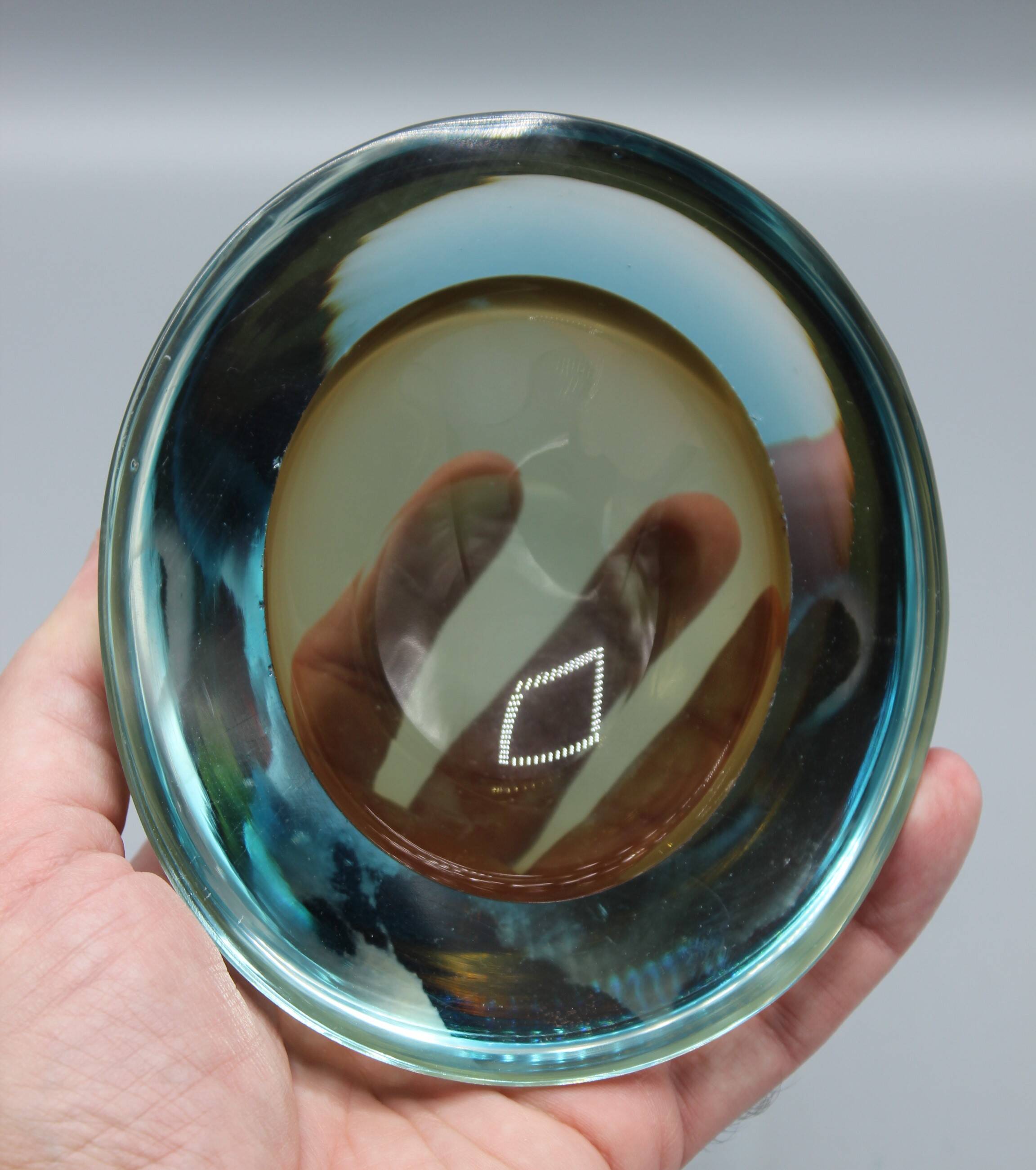 Vintage ashtray sommerso murano glass flavio poli seguso italy 1970