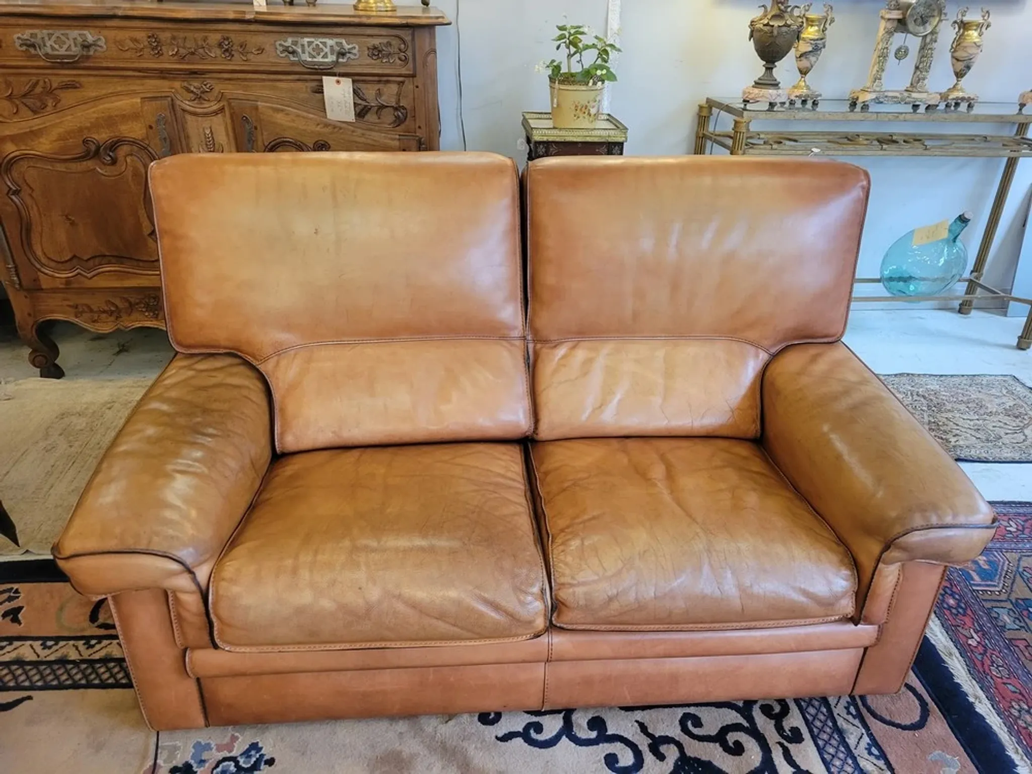 Pair of leather sofas