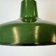 Industrial French Green Enamel Factory Lamp, 1960s