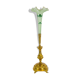 Art nouveau table vase in brass and opaline glass