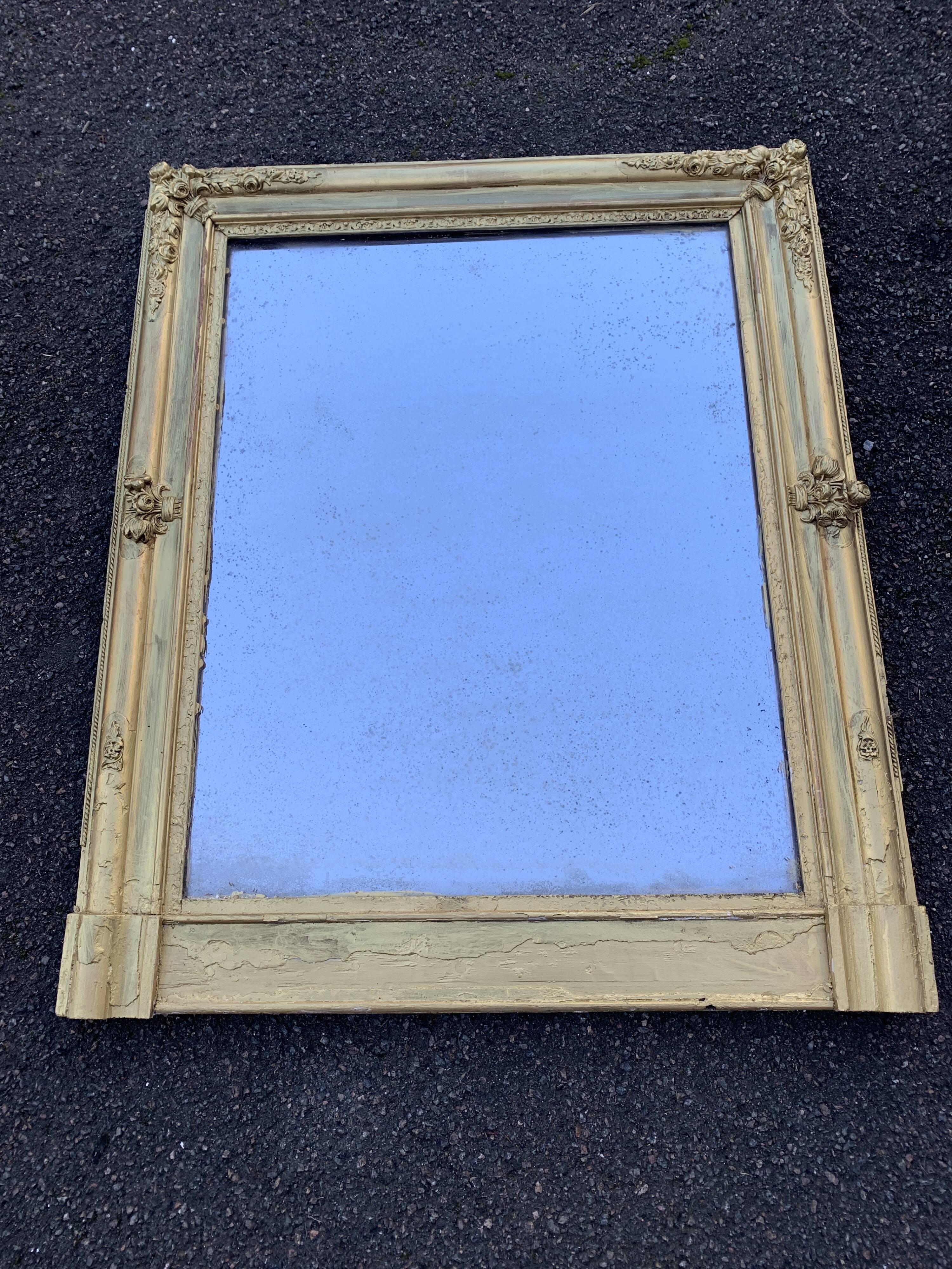 Beautiful Gilded Mercury Mirror 88 x 74