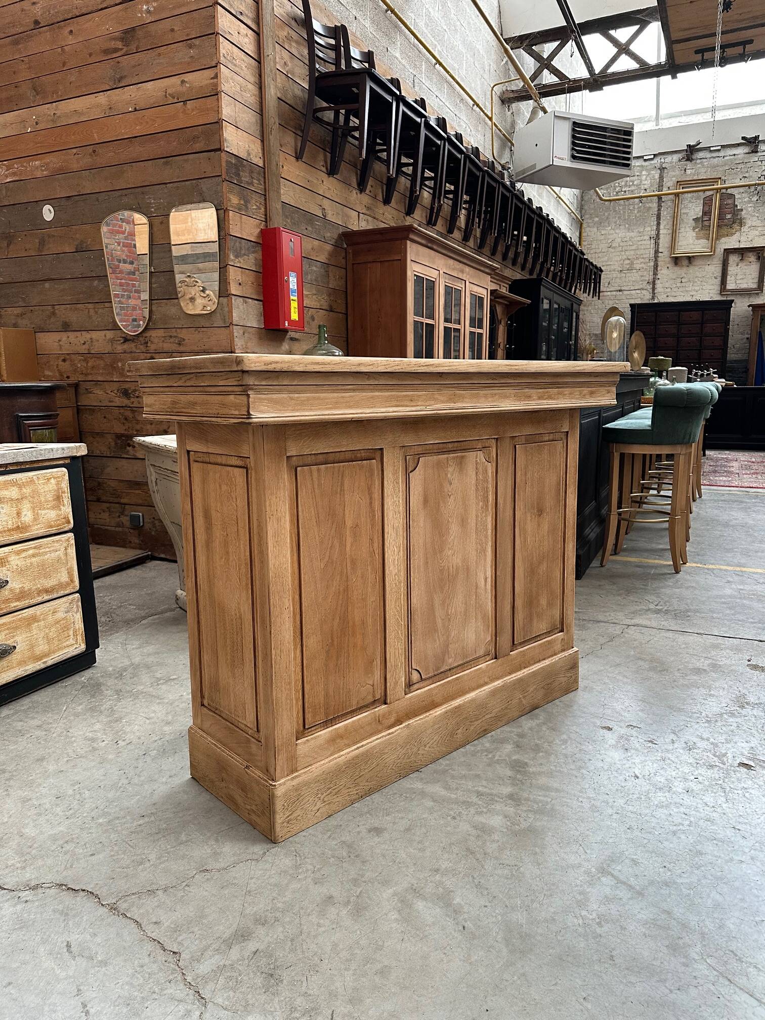 Solid oak bar from the 1950s