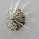 Stilkronen Mid-Century Modern Italian Crystal and Brass Wall Lamp, 1975