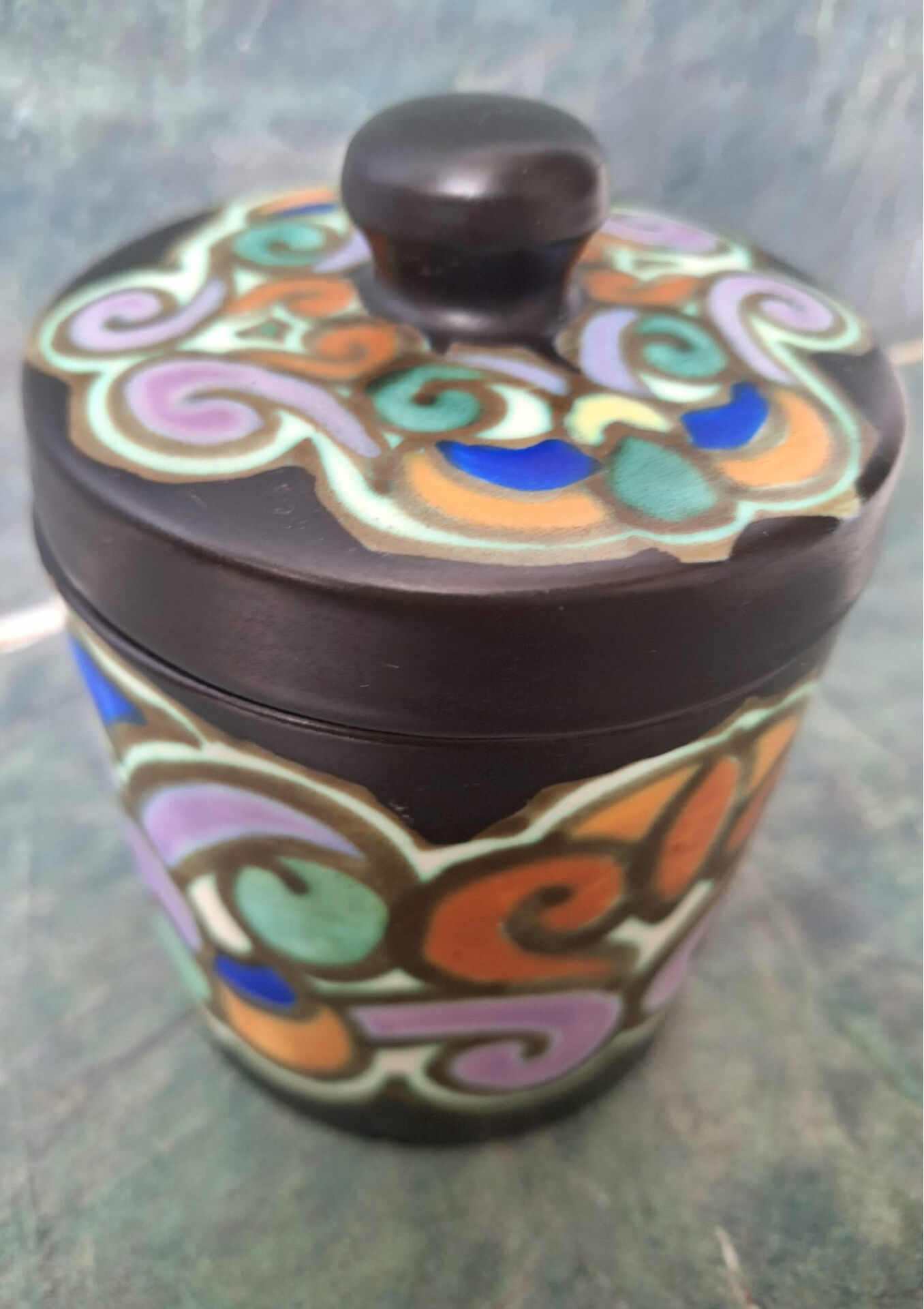 The Montoise Ceramics set of 5 art deco ceramic pieces.