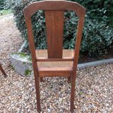 Art Deco chairs in cane wood