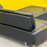 Black Leather De Sede DS-165 Sofa