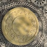 Underside, glazed ceramic, slurry, ivy frieze and rabbit pattern, Vintage