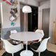 Dining room table with tulip leg