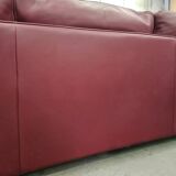 Canapé d'angle modulable Socrates en cuir bordeaux par Poltrona Frau, 1970