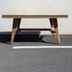 Oak dining table with inlaid top, 40s