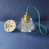 Vintage 70s UFO space age hanging lamp from France - newly electrified