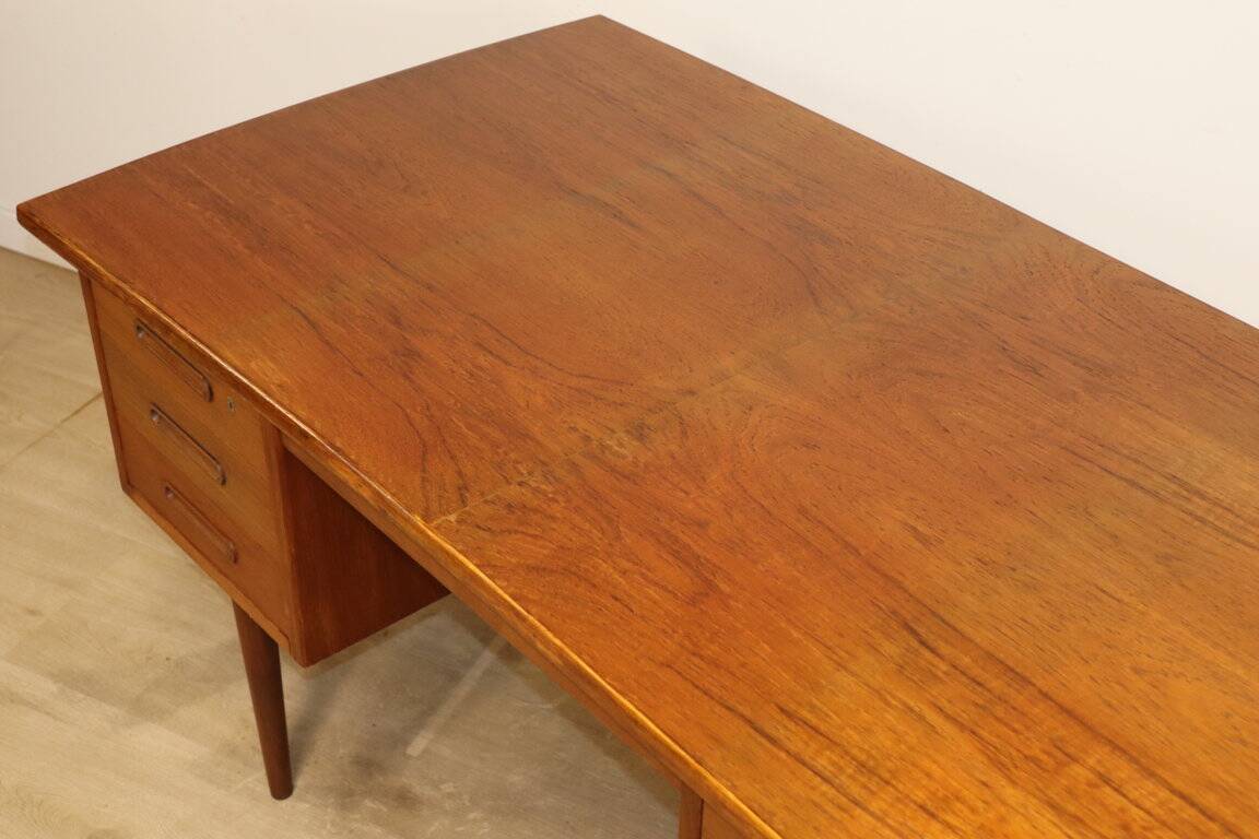 Scandinavian double-sided teak desk, 1960