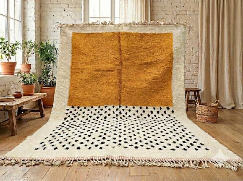 Handmade pure wool rug with colourful patterns 1.5/2.5 m