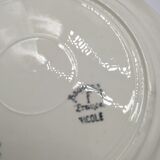 Blue Rose Service 6 flat plates and 1 vintage round plate