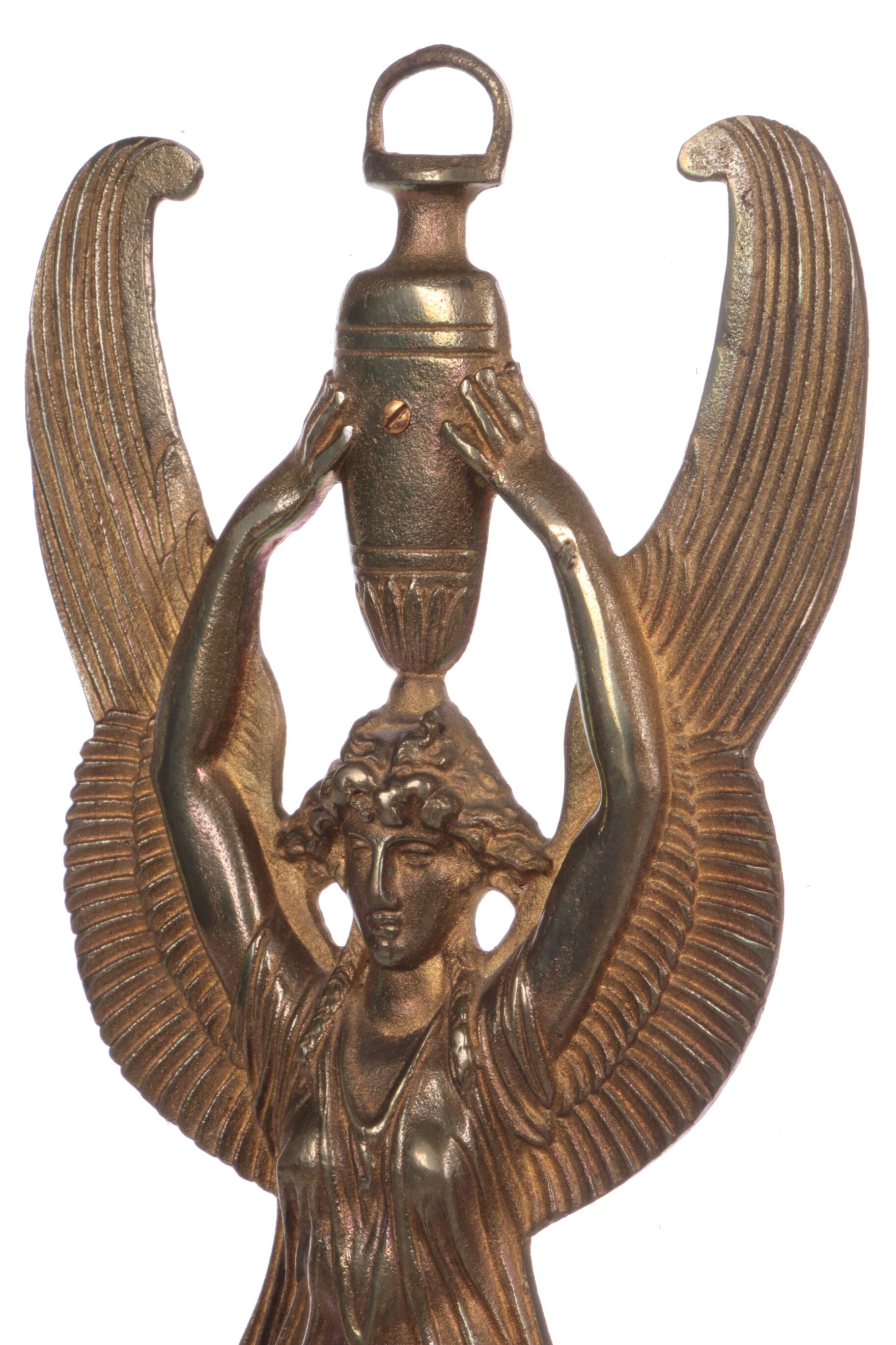 Vintage Plexiglas Stand or console with brass Lady, 1970 Italy