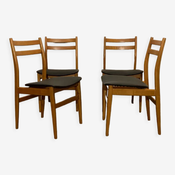Series of 4 vintage Scandinavian style chairs