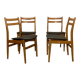 Série de 4 chaises vintages style scandinave