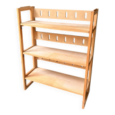 Folding bookshop shelf in light wood