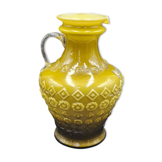 Italian opaline vase with molded pattern