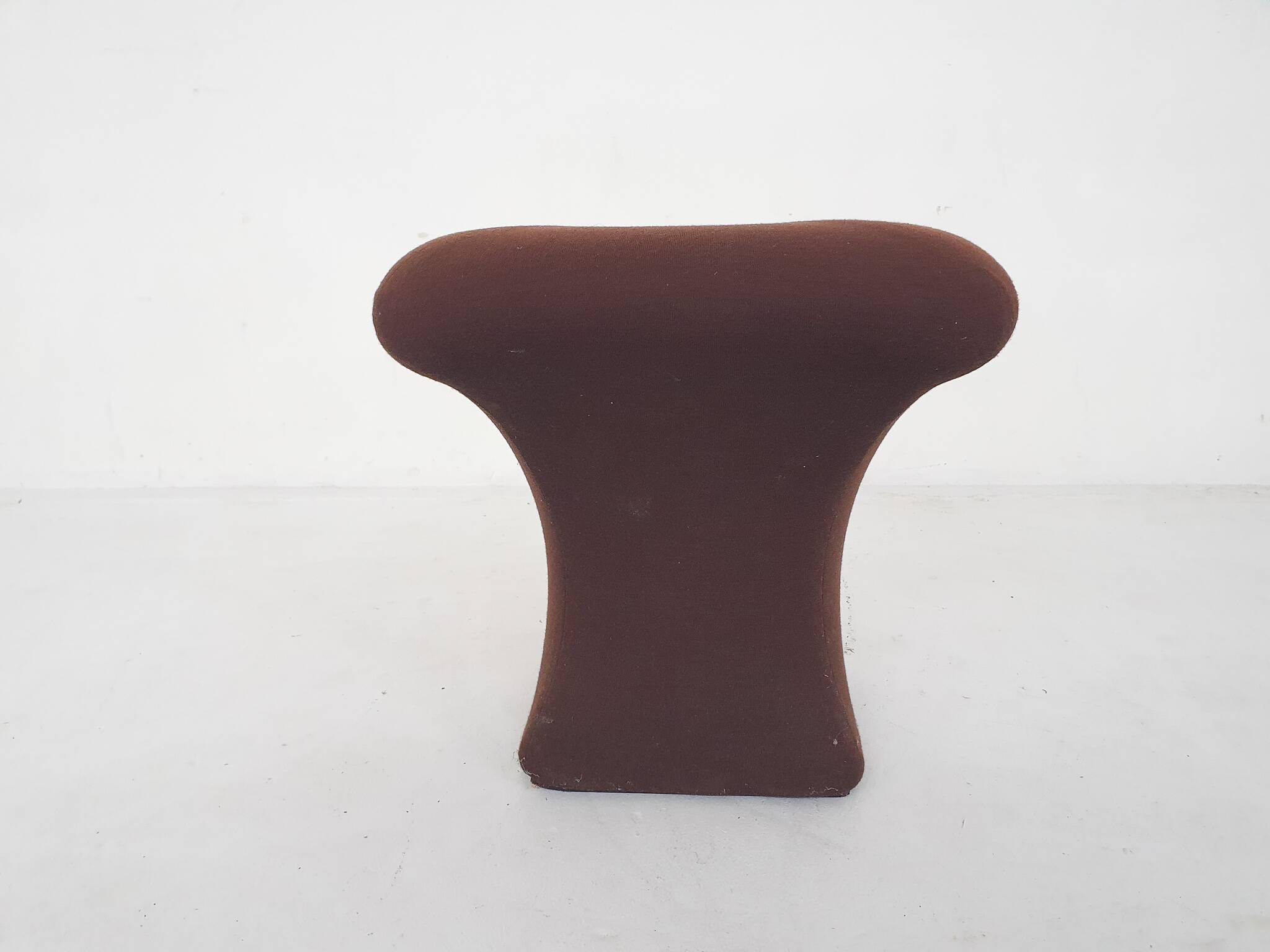 Tabouret en laine marron par Clemens Claessen pour Stokking Terwolde, Pays-Bas 1960