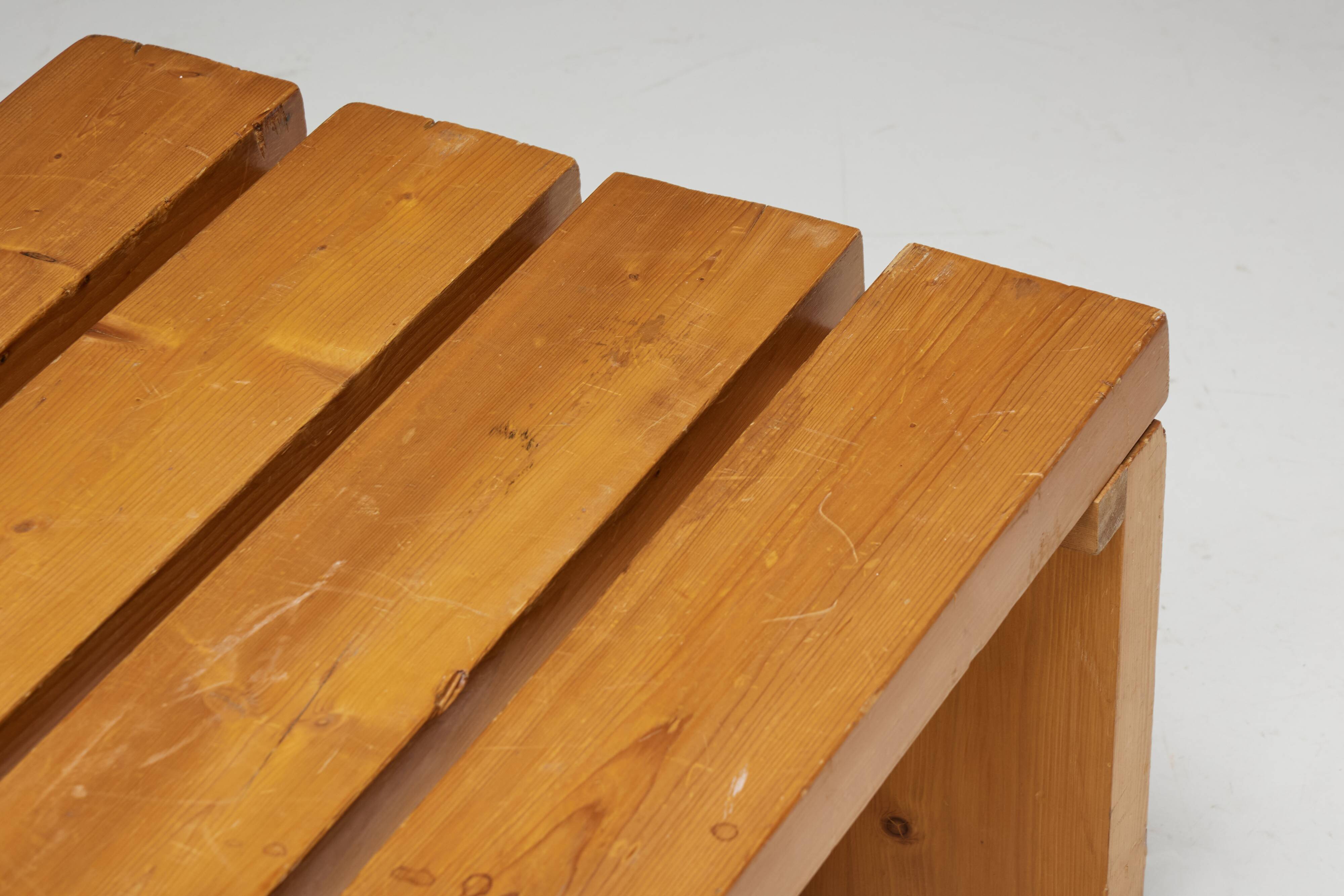 Slate Bench by Charlotte Perriand for Les Arcs, France, 1980s