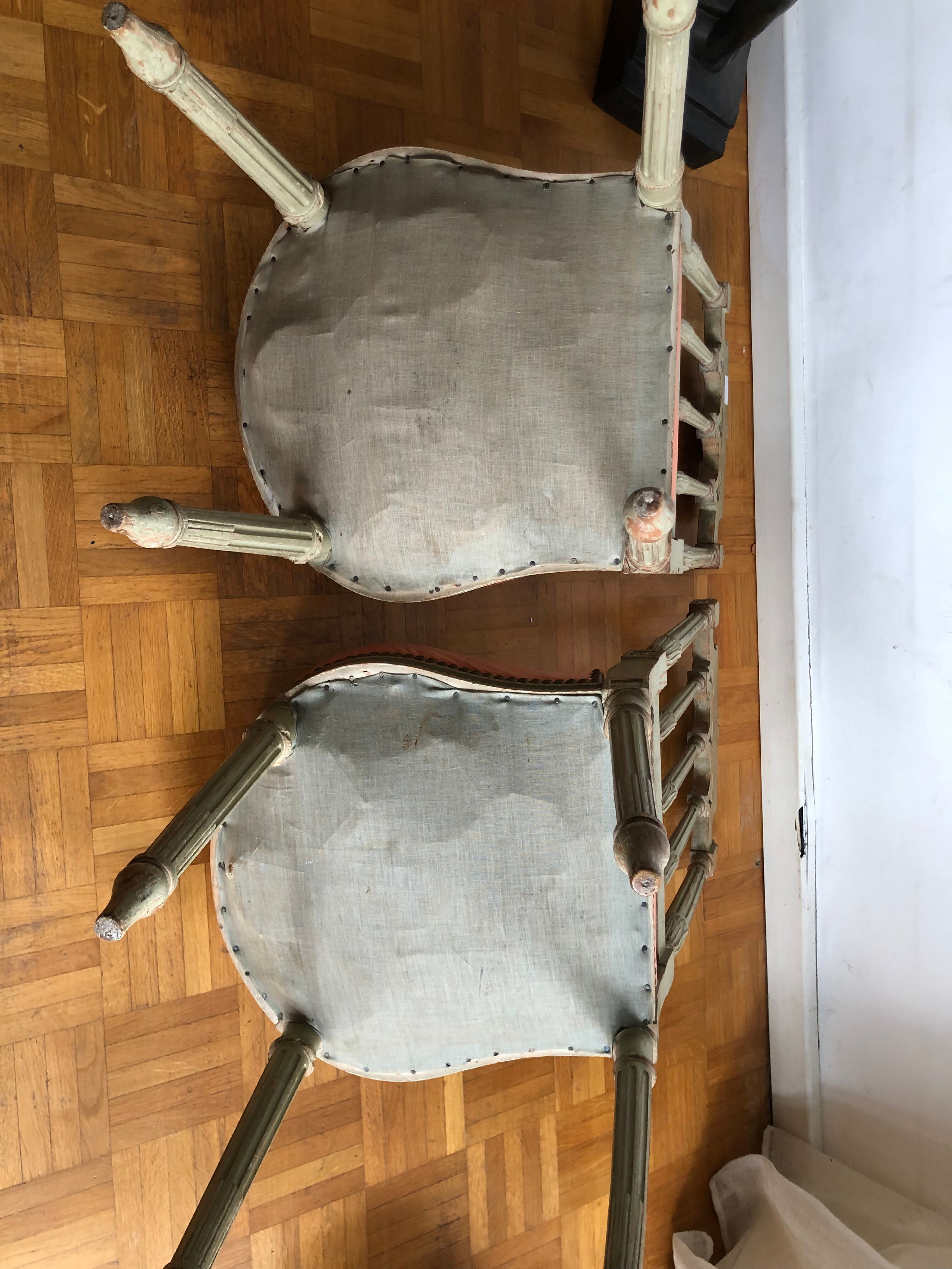 Pair of Louis XVI style chairs