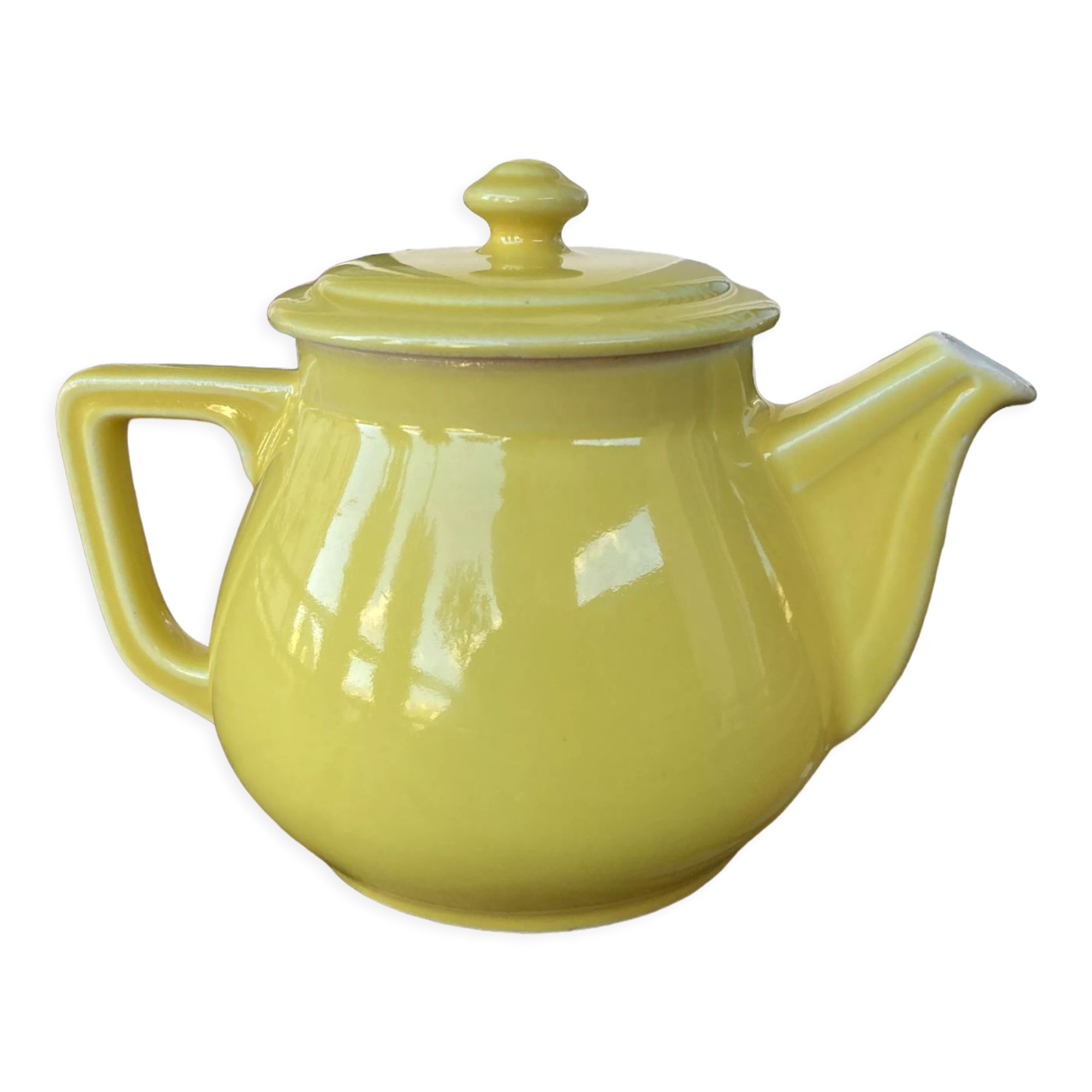 Yellow vintage teapot