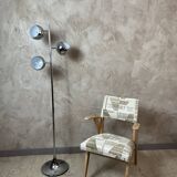 Vintage chrome metal floor lamp