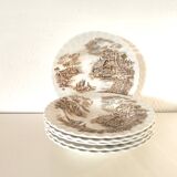 set of 8 iron earth soup plates, Johnson Bros