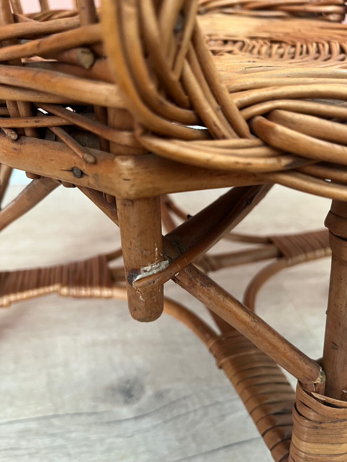Petit fauteuil osier enfant