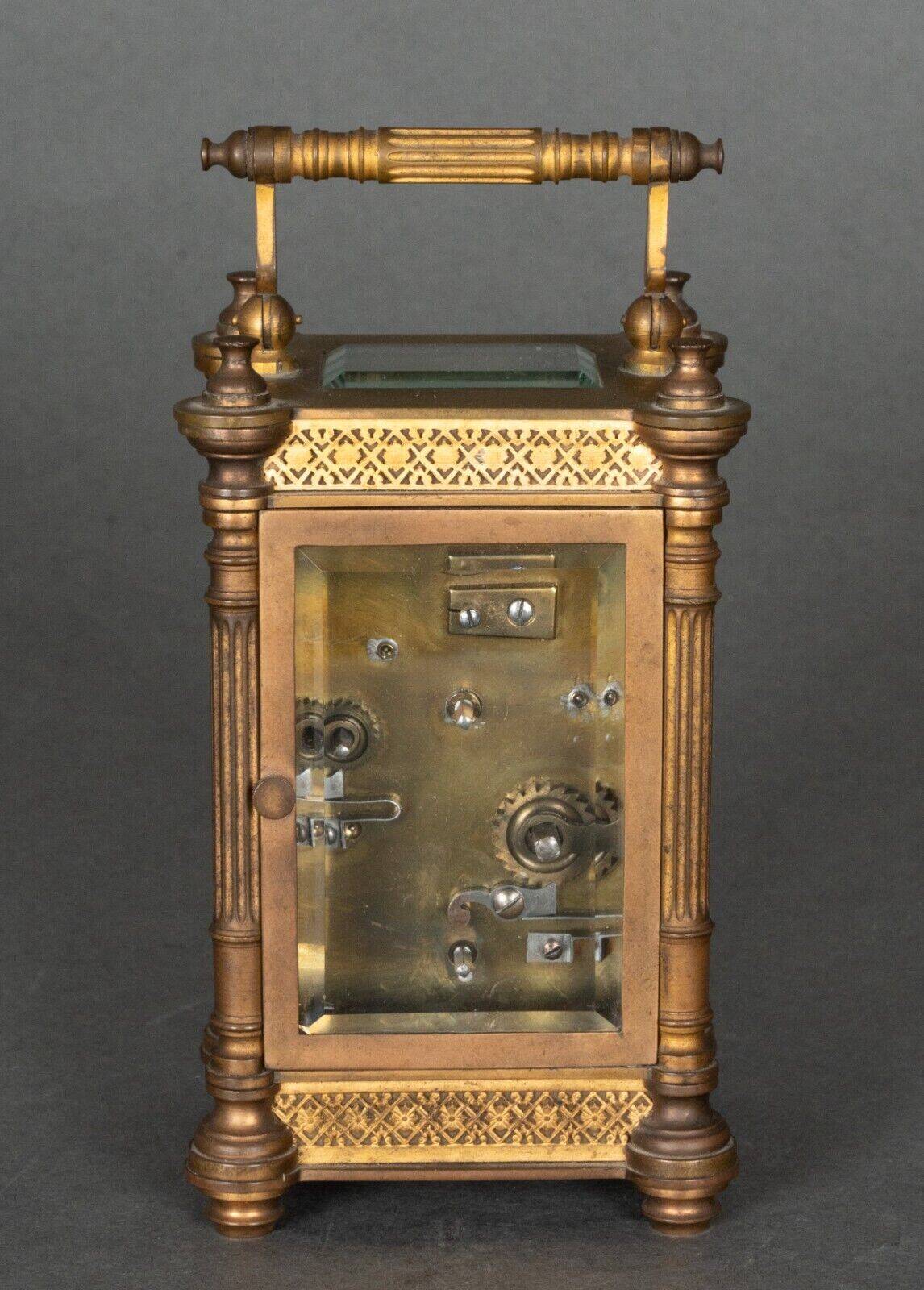 Clock Tiffany & Co New York officer's clock skeleton columns