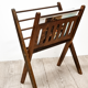 Vintage wooden magazine rack