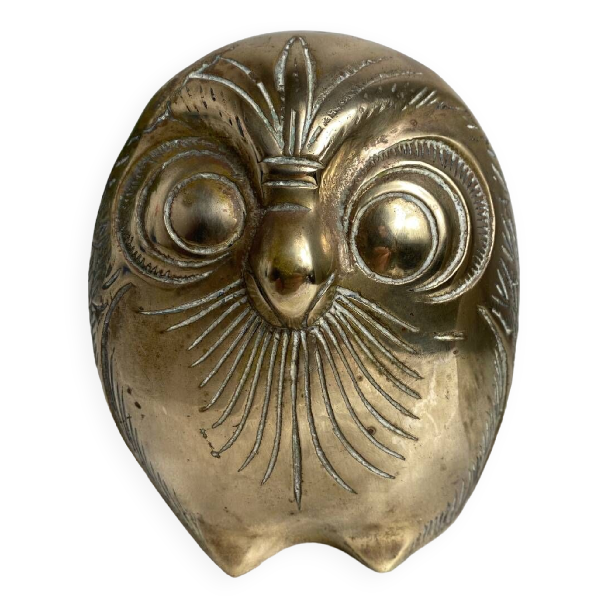 Large brass owl