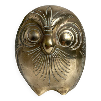 Large brass owl