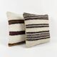 Lot de 2 housses de coussin kilim vintage 51x51 cm