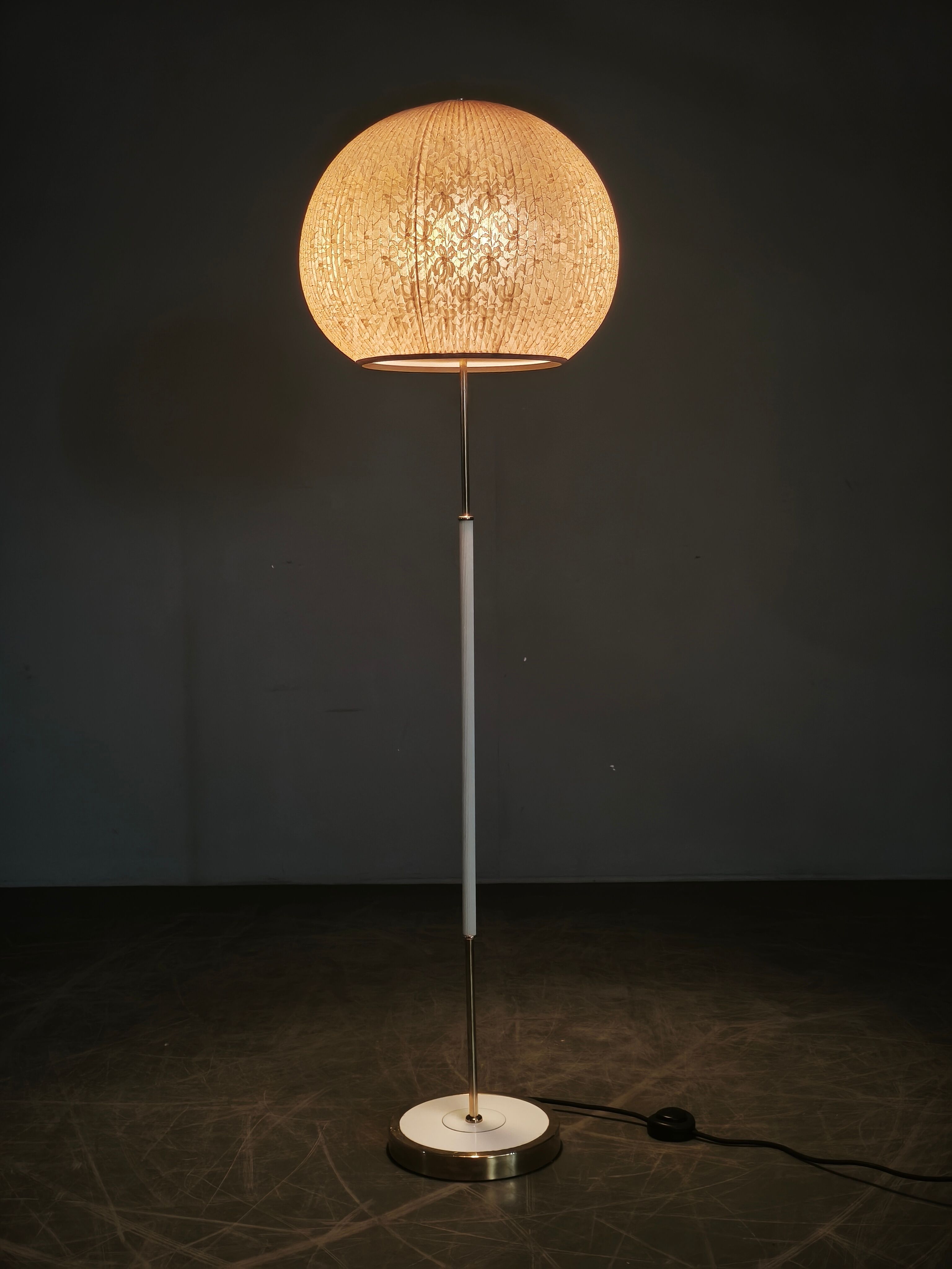 German Mid-Century Floor Lamp with Globe Shade, 1960s