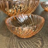 Set of 7 bowls and 1 salad bowl in Rosaline Arcoroc