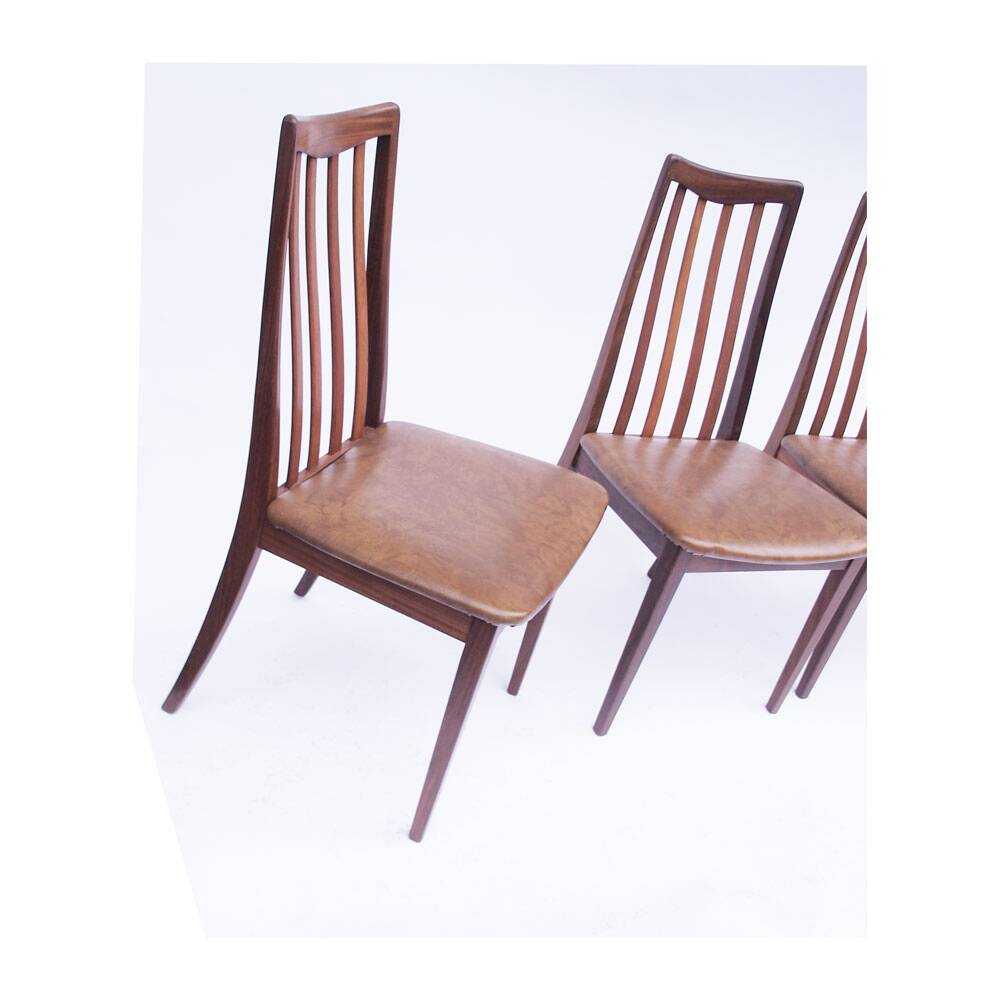 Set of 4 vintage Scandinavian Gplan chairs