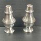 Pair of salt salt shakers pepper in silver metal