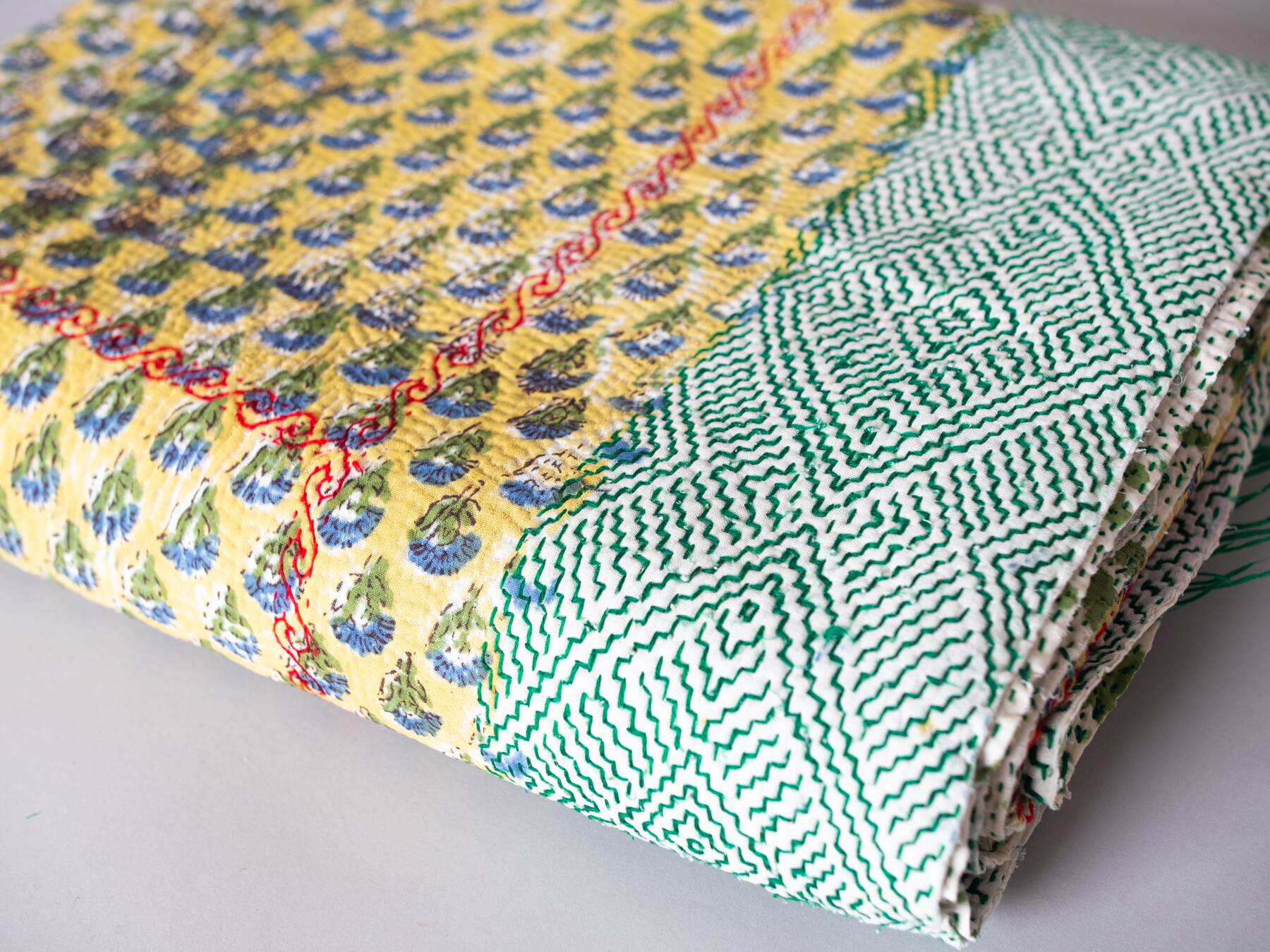 Vintage kantha block print