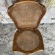 Antique chair louis xv style cherry wood + vintage caned seat