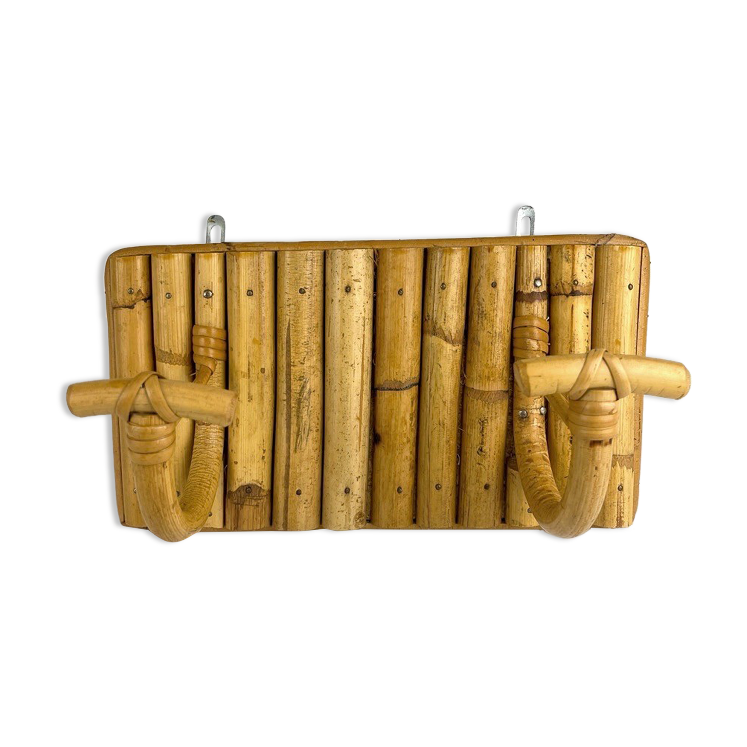 Bamboo and rattan coat racks 50s