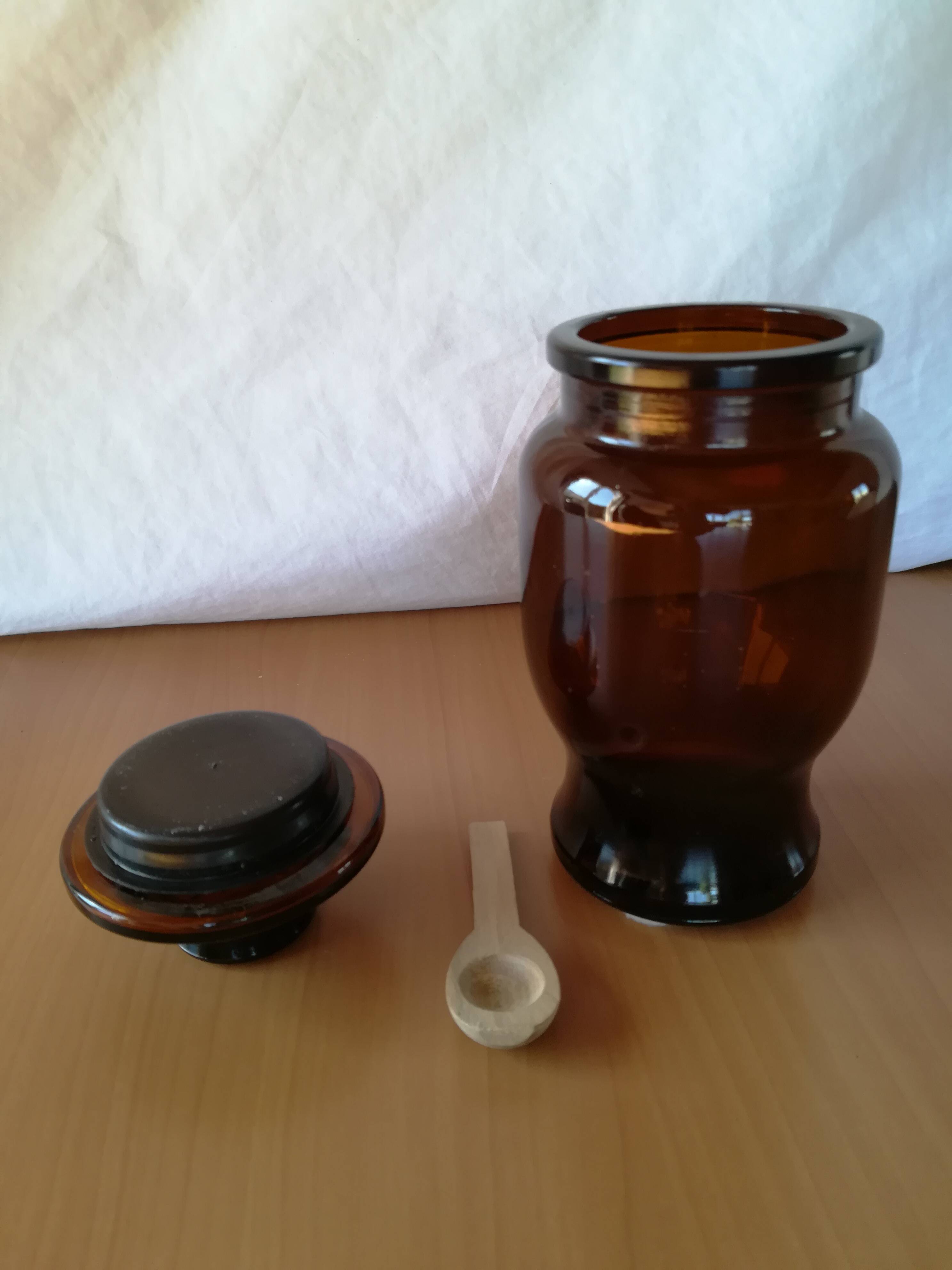 Lever amber Apothecary bottle