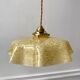 Yellow Clichy glass pendant lamp 20s
