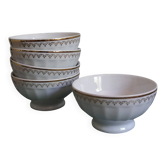 Bols côtelés en porcelaine de Chauvigny, Fernand Deshoulières